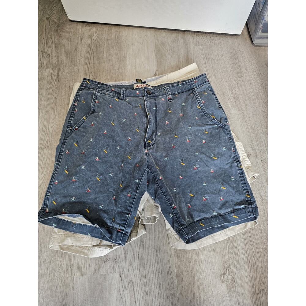 Men’s Lot Of Size 36 Khaki Shorts 3 Pair Of Khaki Chino Shorts